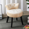 Crushed Velvet Upholstery Dressing Table Chair Vanity Stool Studded Piano Seat