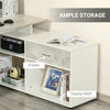 L-Shaped Computer Desk Home Office Study Table Corner Desk with Shelves Drawer