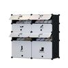 DIY 8 Cube Shoe Rack Multi Use Modular Organizer Storage Plastic Cabinets
