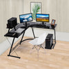 ONETWOFIT Corner L-Shape Desk Home Office Gaming Computer PC Workstation Black