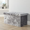 Folding Ottoman Chest Solid Sturdy Storage Space Saving Bedding Box Trunk