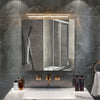 Mondeer Bathroom Cabinet Cupboard Mirrored Double Full Door Wall Mounted 68Lx60H