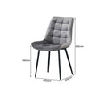 2X Dining Chairs Living Room Chairs with Velvet Metal Backrest Counter Chairs