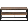 Rustic Console Table Industrial Sofa/Entry Table with Storage Open Bookshelf
