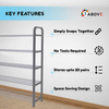 1ABOVE 5 Tier Shoe Rack Organiser, Heavy duty storage unit, Quick Assembly No To
