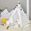 Large Canvas Kids Teepee White Tent Childs Indoor Outdoor Play House Gift