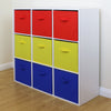 9 Cube Kids Red Yellow & Blue Toy/Games Storage Unit Girls/Boys Bedroom Shelves