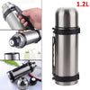 STAINLESS STEEL VACUUM THERMOS FLASK 1.2 L INSULATED THERMOS UK SELLER