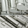 Home Antehall Decor Nonwoven Wall Papers 3D Effect Brick Block Grey