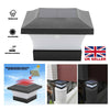 Solar Powered 6 LED Deck Post Light Garden Cap Square Fence Landscape White Lamp