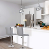 2 x Bar Stools Kitchen Breakfast Chairs with Swivel Gas Lift Adjustable Height
