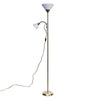 Mother & Child Floor Lamp White Frosted Shades Contemporary Lounge Reading Lamp