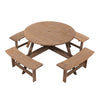 Garden Patio Pub Picnic Wooden Table & Chair Set Outdoor Restaurant Party Bench