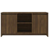 Brown TV Cabinet Modern Media Storage Cupboard Doors Small Sideboard Shelf Unit