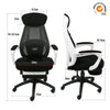 Mesh Office Chair Swivel Computer Desk Executive Height Adjustable W/ Footrest