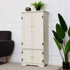Vintage Kitchen Pantry Larder White Cabinet Cupboard Storage Unit Shelves Wooden