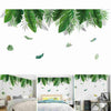 Summer Green Leaf Wall Sticker Background Living Room Art Home Decals DIY UK