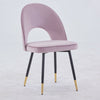 1/2/4/6 Velvet Dining Chairs Set Padded Seat Metal Leg Kitchen Home Office Chair