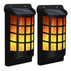 Solar Flickering Flame 60 LED Waterproof Wall Torch Light Garden Lamp Outdoor