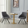 2 Pcs Faux Leather Dining Chairs Armchairs Office Kitchen Brown Grey Industrial