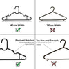 50 x HEAVY DUTY ADULT BLACK COAT HANGERS HANGER STRONG PLASTIC CLOTHES DRESS