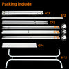 MOBILE DOUBLE CLOTHES RAIL COAT GARMENT HANGING RAIL RACK STORAGE STAND & WHEELS
