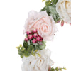 30cm Artificial Rose Flower Wreath Wedding Front Door Hanging Garland Ring Decor