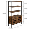 Multifunctional Bookshelf Storage Cabinet Bookcase w/ Shelves & Cupboard