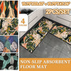 2PCS Kitchen Floor Carpet Area Rug Non-Slip Bathroom Absorbent Door Pad