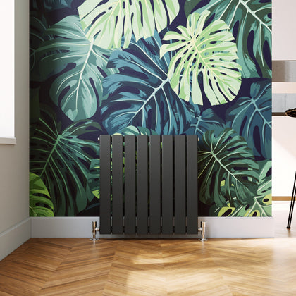 Anthracite Designer Radiator Flat Panel Horizontal Single Heating Rads 600 x 600