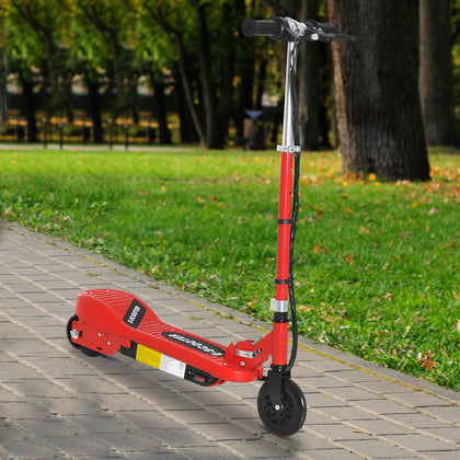 HOMCOM Kids Electric Scooter Folding Bike 7-14 Battery Adjustable Height PU