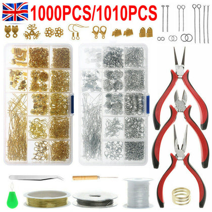 Jewellery Making Findings DIY Kit Wire Pliers Set Starter Tools Necklace Repair