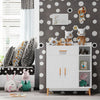 Cupboard White Storage Cabinet Sideboard with 3 Shelves, 2 Doors and 1 Drawer