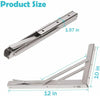2pcs Folding Shelf Brackets, Heavy Duty, Stainless Steel Foldable Table Hinge UK