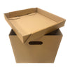 Pack of 10 Strong Cardboard Cube Storage Boxes with Lid and Handles