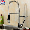 360° Swivel Pull Out Spray Taps Mixer Kitchen Sink Mixing Tap Spring Neck