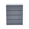 Grey Chest of Drawers Bedside Table Cabinet 4 Drawer Bedroom Storage Furniture