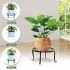 Metal Plant Pot Holder Stand Flower Display Shelf Garden Patio In/Outdoor Black