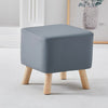 Faux Leather PU Footstool Ottomans Foot Rest Living Room Wood legs Sofa