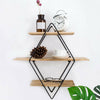 3 Tier Diamond Floating Shelf Wall Mounted Storage Shelving Display Storage Rack