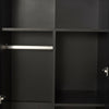 Bedroom Furniture 2 Door Wardrobe Matt Black Storage With Shelf Hanging Rail UK
