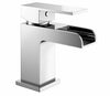 OZONE WATERFALL BATHROOM BASIN MONO SQUARE MIXER TAP CLOAKROOM CHROME LUXURY