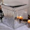 New Mirrored MetalicFolding Storage Ottoman Seat Toy Storage Box Pouffe Stool