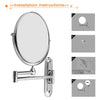 Chrome 10X Magnifying Wall Mounted Round Mirror Vanity Make Up Shaving Bathroom