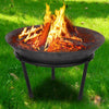 Cast Iron Fire Bowl Firepit Modern Stylish Fire Pit Garden Outdoor Steel Large