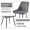 Set of 1/2 Dining Chairs Velvet Chair Padded Seat Metal Legs Home Kitchen Grey