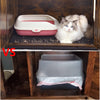 Cat Litter Box Enclosure Furniture Wooden Kitty Hidden Washroom Toilet Dual Door