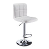 Breakfast Bar Stool Swivel PU Leather Kitchen Chrome Metal Bas Gas Lift Chair