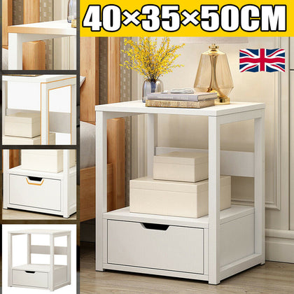 Bedside Tables Cabinet Storage Side Bedroom Furniture Wooden Chest of Drawers UK