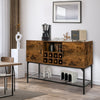 Industrial Buffet Sideboard Freestanding Kitchen Cupboard Console Table W/ Rack